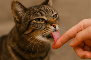 cat's saliva