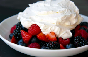 Berries with Whipped Cream